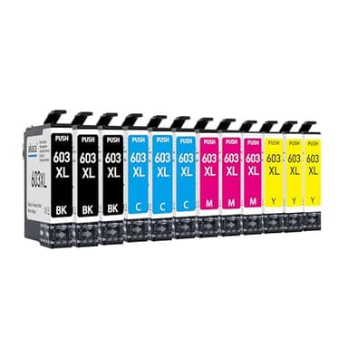 akaca 603XL (Pack de 12) Cartouches d'encre Compatibles avec Epson 603 XL, pour Expression Home XP-2100 XP-3100 XP-4100 XP-4150, Workforce WF-2830 WF-2835 WF-2840