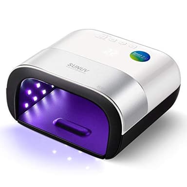 Lampe à Ongles LED UV Professionnelle, SUNUV Séchoir Gel Vernis Polymérisation Light Machine, avec Capteur Automatique et Ecran LCD à la Maison et au Salon