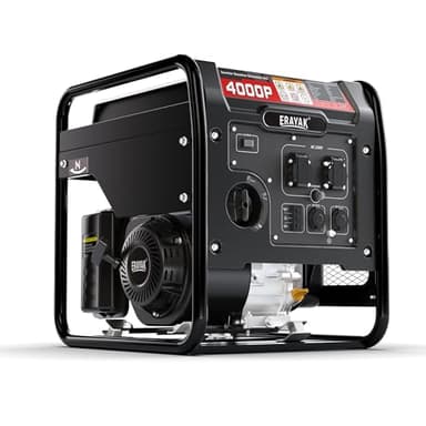 ERAYAK Groupe électrogène Silencieux de 4000W, Générateur Inverter Portable avec Capteur d'Huile, Mode ECO, Léger, pour Alimentation d'Urgence à Domicile et Camping