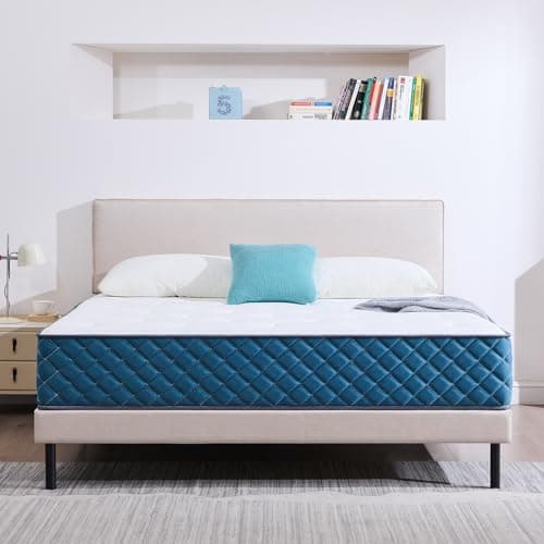 Hiimgo Matelas 120x190x22 cm Matelas à Ressorts Ensachés Indépendant et Mousse à Mémoire De Forme, Dureté Moyenne, Durable, Soutien Parfait, Respirant (120x190x22)