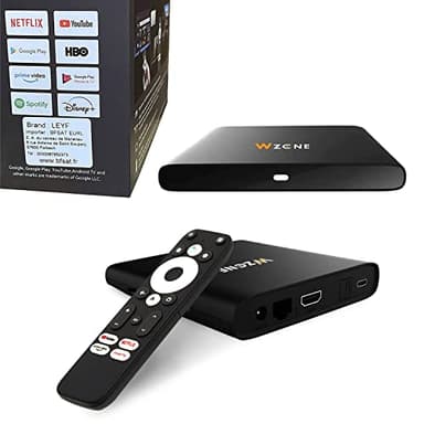 Leyf 4K Android TV Box Original Licensed by Google LLC and Netflix, Disney, Prime Video WiFi, Type-C, HDMI 2.1, USB 3.0, Ethernet, MicroSD/Smart TV, Chromecast, Youtube