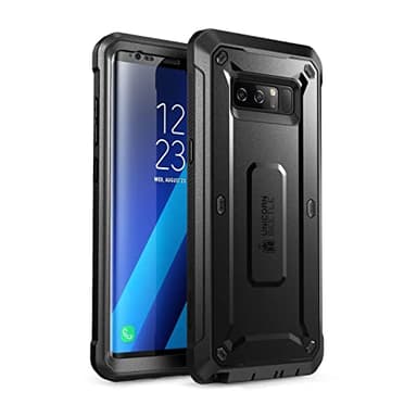 SUPCASE Coque pour Samsung Galaxy Note 8, Avec Protecteur d'écran + Clip Ceinture [Unicorn Beetle Pro] Protection Intégrale Housse Antichoc Robuste (Noir)