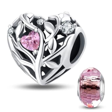 HappyStar Perles Charms Argent Sterling 925 Animal Charm Collection, breloque trèfle à quatre feuilles pour femme, compatible avec les bracelets et colliers européens Pandora