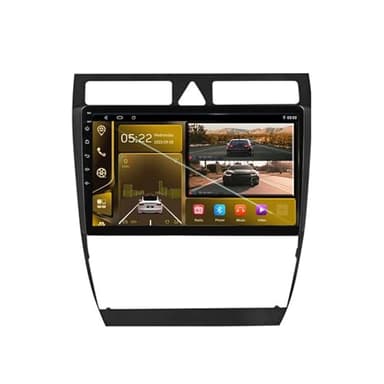 DPBXQ 9" Android 12 2 Din Autoradio Bluetooth Main Libre avec pour Audi A6 C5 1997-2004 S6 1999-2004 RS6 2002-2006 Poste Radio Voiture Soutient USB FM AM Carplay HD Multi-Touch Écran