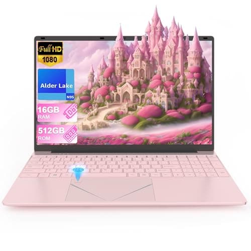 PINSTONE Ordinateur Portable 15.6'' 16Go de RAM 512 Go SSD PC Portable Quad Core N95 Computer, Le Soutien Laptop Touch ID, WiFi, BT4.2, rétroéclairage du Clavier