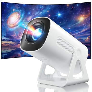 [2025 Upgraded & Android 11.0] Vidéoprojecteur, Mini Projecteur avec WiFi et Bluetooth, 4K 1080P Projecteur Portable, 270° Rotation Home Cinéma Star Rétroprojecteur pour Phone/PS5/HDMI/TV Stick/USB