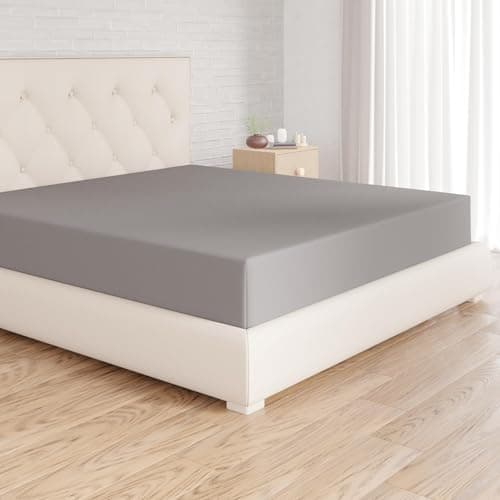 Amazon Basics Drap Housse, 160 x 200 x 30 cm, en Polyester Microfibre pour Matelas Épais jusqu'à 30 cm, Gris Foncé