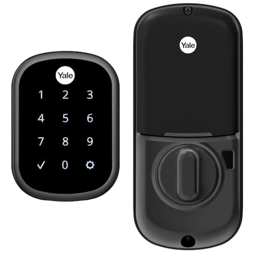 Yale YRD256-NR-BSP Assure Lock SL Pêne dormant en daim noir (non connecté) (YRD256) sans clé pour écran tactile, Wi-Fi