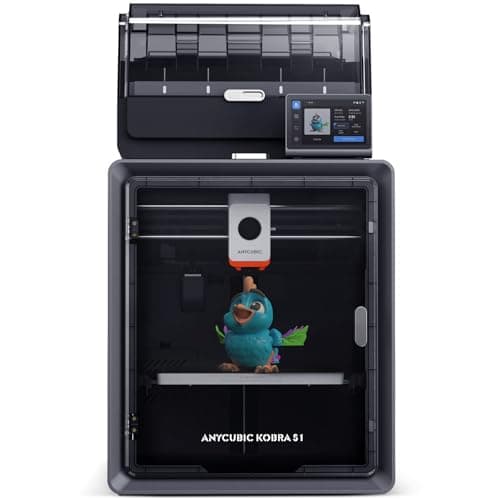 Anycubic Kobra S1 Combo Imprimante 3D, Imprimante FDM Multicolore, 600mm/s Haute Vitesse, Construction CoreXY Fermée, Séchage Actif, LeviQ 3.0, Compatible pour Filament PLA/PLA+/PETG/ASA/ABS