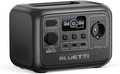BLUETTI AC2A Générateur Électrique Portable, Batterie LiFePO4 204Wh avec 1 Sortie CA 300W (600W Pic), Recharge 0-80% en 30 Min, Station Électrique Portable Générateur Solaire pour Camping, Voyages