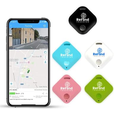 ReFind R4 Traceur Intelligent pour Android et iPhone. Mini Balise GPS Bluetooth 5.0. Alternative Samsung AirTag pour Clés, Animaux, Portefeuilles et Bagages (Noir)