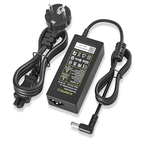 NATNO Chargeur Alimentation pour LG Electronics 19" 20" 22" 23" 24" 27" 29" 34" Monitor LCD LED HD TV Widescreen Flatron IPS236V E2351T E2750VR E2290T E2360T Samsung UN32J4000 19V 2.53A Adaptateur