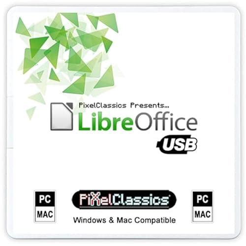 LibreOffice 2025 Édition Familiale et Étudiant 2024 Professionnel Plus Business Compatible avec Microsoft Office Word Excel PowerPoint Adobe PDF Logiciel USB pour Windows 11 10 8 7 Vista XP PC & Mac