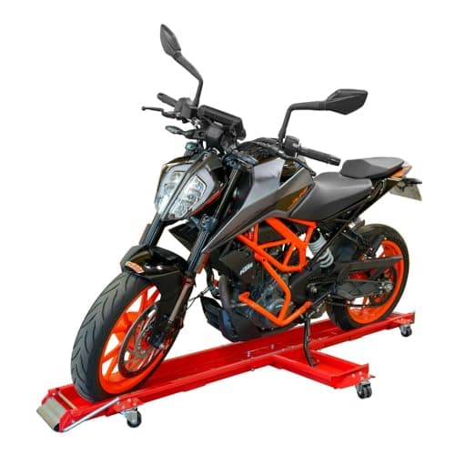 MECA24 Range Moto Rotatif - Chariot Moto -Déplace Moto pour Rangement Moto - Rail Rangement - capacité de Charge 567 kg