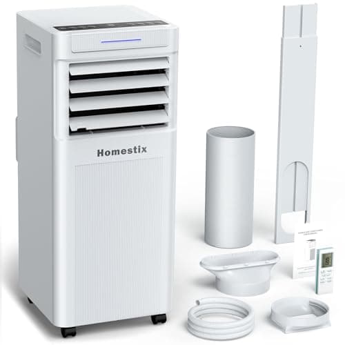 Climatiseur Mobile avec évacuation 9000 BTU,Climatiseurs 3 in 1 Refroidisseur/Ventilateur/Déshumidificateur/Mode nuit,Inclus Minuterie, Roulettes 360°,Tuyau D'échappement, Télécommande&Displays
