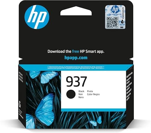 HP 937 (4S6W5NE) Cartouche d'encre d'origine pour imprimante Grand Format OfficeJet Pro 9720e 9730e Tout-en-Un OfficeJet Pro 91xx Noir