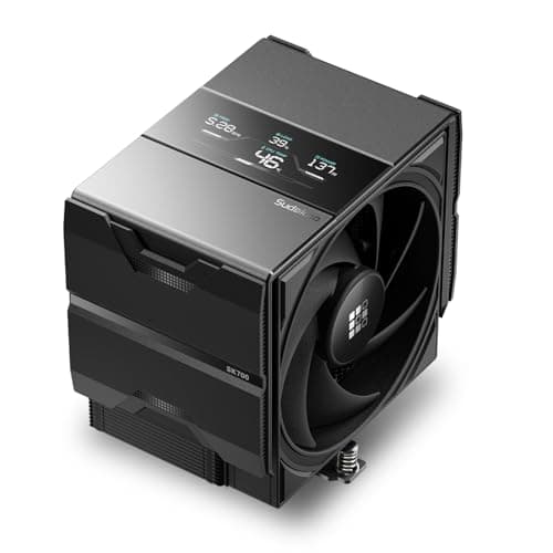 Sudokoo SK700V Ventirad, Refroidisseur d'air pour Processeur AM5, Tour Unique, 7 Caloducs, Affichage Numérique, TDP 220W, Liberté totale de la RAM, Montage sur Rail en L