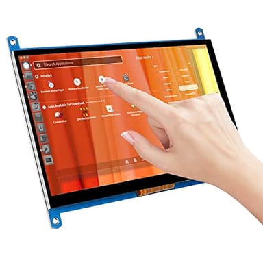 Jun-Saxifragelec Moniteur de Jeu à Affichage HDMI capacitif 1024x600 HDMI à écran Tactile 7 Pouces pour Raspberry Pi 4