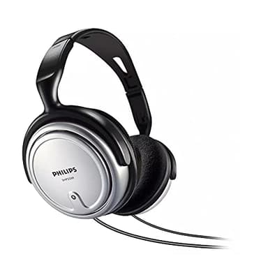 Philips Audio HiFi TV SHP2500/10 casque TV (son de grande excellence, isolation phonique, maintien parfait, régulateur de volume, cble extra long 6 m) Argent/Noir