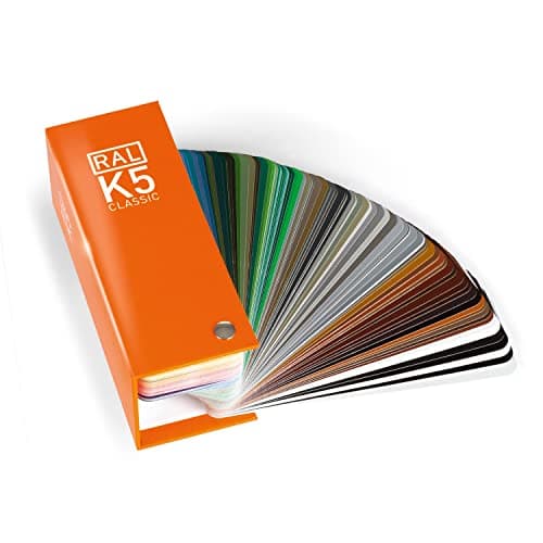 RAL K5 Nuancier de Couleur, 215 échantillons de Couleur Brillants Pleine Page, 8 Langues