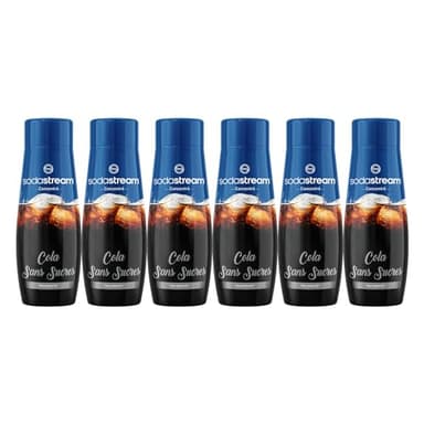 SodaStream Lot de 6 Concentrés Cola Sans Sucres pour Machine à Eau Pétillante et Soda | Préparez jusqu'à 9 Litres de Cola en Quelques Secondes, 440ml