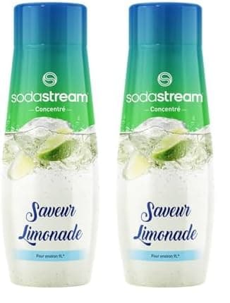 SodaStream Concentré Limonade pour Machine à Eau Pétillante et Soda | Préparez jusqu'à 9 Litres de Limonade en Quelques Secondes, 440ml (Lot de 2)