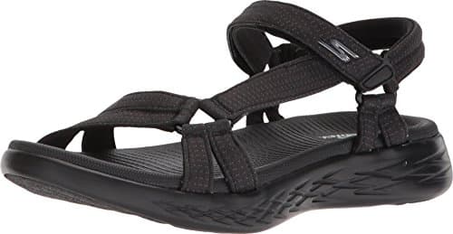 Skechers On-the-go 600 - Brilliancy Sandales sportives pour femme, noir, 39 EU