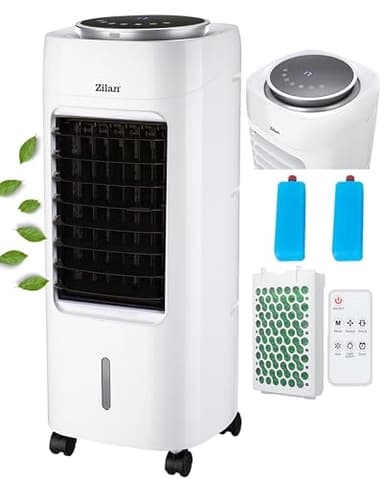 Ventilateur sur pied 3 en 1 avec refroidissement à eau - Climatiseur mobile sans tuyau d'évacuation - Refroidisseur d'air - Ventilateur tour avec télécommande - Purificateur d'air - Minuterie