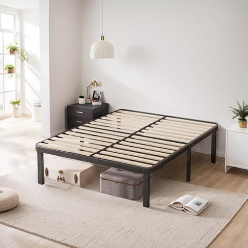 Luxirest - Sommier 140x190 | Sommier à Lattes avec 7 Pieds | 28 Lattes | Résistant et Confortable | Montage Rapide et Facile