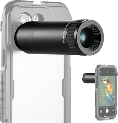 NEEWER Téléobjectif 7X Uniquement pour Cage à Filetage 17 mm/étui/Pince de téléphone, Objectif de téléphone à grossissement 7X avec 15 éléments 12 Groupes compatibles avec iPhone Samsung Cage, LS-36
