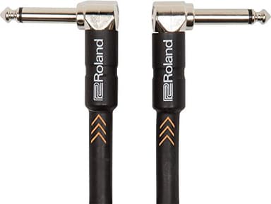 Câble de pédale/patch gamme Black Roland - Connecteurs coudés en jack 1/4 de pouce, 1 m - RIC-B3AA