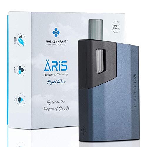 Vaporisateur WOLKENKRAFT ÄRiS évaporateur premium | Technologie de convection ECA | Nettoyage facile | Embouchure en verre extensible *Bleu nuit*