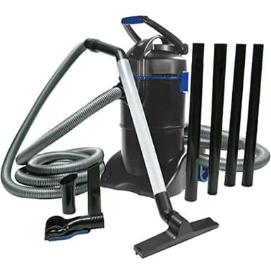 The Pond Guy ClearVac Aspirateur de bassin, puissant moteur de 1600 W qui élimine rapidement les boues et les débris, réservoir à double chambre pour une utilisation continue, 5 tubes d'extension