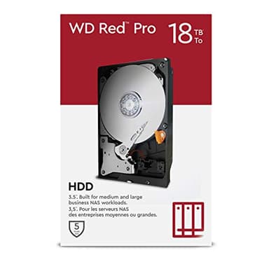 WD Red Pro 18 To NAS 3,5" Disque dur interne - Classe 7200 RPM, SATA 6 Go/s, CMR, 512 Mo en cache