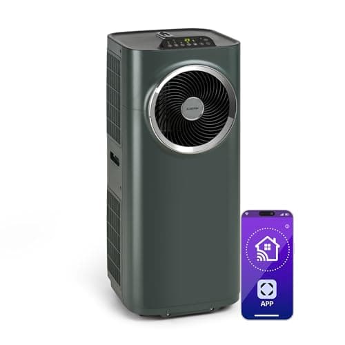Klarstein Climatiseur Mobile Silencieux, Smart Climatisation Portable 5 en 1, Mini Clim, Purificateur et Elimination Odeurs, Déshumidificateur d'Air, Mode Nuit, Faible Conso, 12K BTU, Climatiseurs