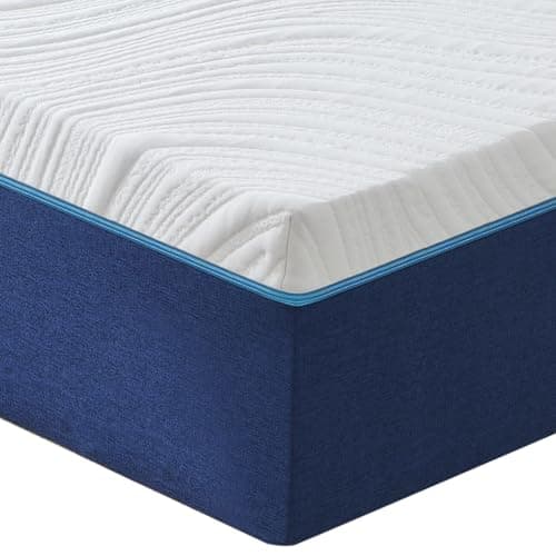 Hiimgo Matelas 120x190 Épaisseur 20 cm, Matelas en Mousse à Mémoire de Forme, Fermeté Moyenne,7 Zones de Confort, Soutien Parfait, Réversible à Deux Faces Utilisables