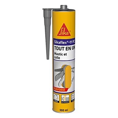 SIKA - Mastic joint et colle multi-usages - Tout en un - Multisupports - Sikaflex 11 FC Purform Gris Béton - Intérieur et extérieur - Idéal travaux de bricolage - Durcit rapidement - 300 ml