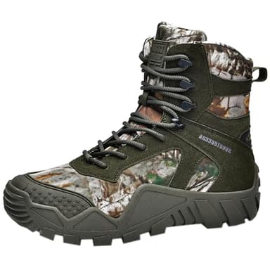 CHICMARK Bottes de combat durables pour homme, bottes de chasse/chaussures de randonnée imperméables antidérapantes pour l'aventure, Camouflage vert., 47 EU