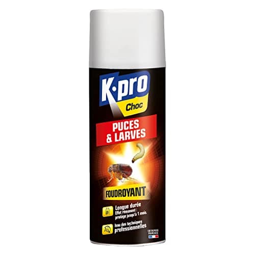K.PRO Choc - Spray Aérosol Foudroyant Puces et Larves, voir photo