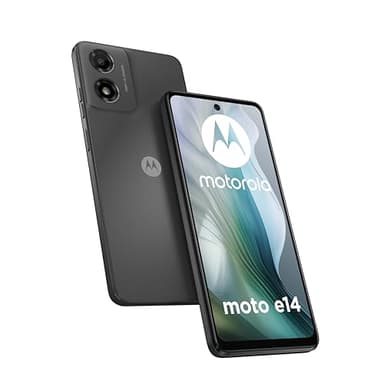 Motorola Moto E14 (2/64 Go, Batterie 5000 mAh, écran 6,56' HD+ 90 Hz, Appareil Photo 13MP, processeur UNISOC® T606, Dual SIM, Android 14 (Go Edition)), Gris Anthracite
