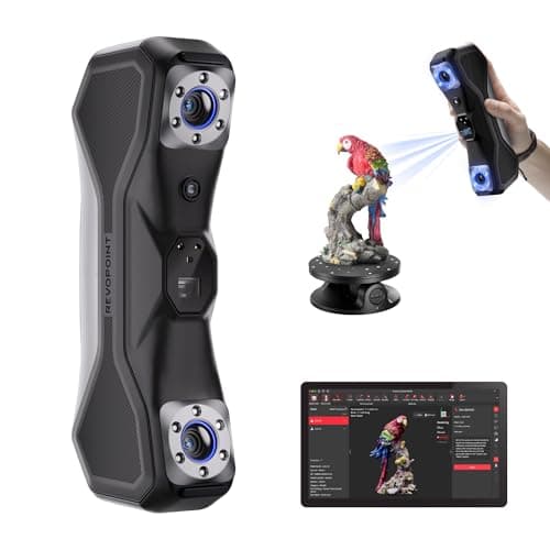 Revopoint MetroX Scanner 3D pour Impression 3D, Précision jusqu'à 0,01 mm, 4 Modes de Scan, Laser Bleu, Lumière Structurée à Champ Complet, Scan d'Objets Sombres, STANDARD