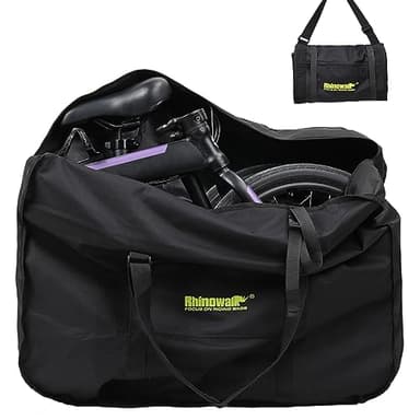 BAIGIO Sac de Transport Vélo 14-20 Pouces Housse de Vélo Pliable Imperméable Sac de Vélo Étanche Housse Protection Vélo Compatible Brompton Dahon pour Cyclisme Voyage Voiture Métro Train Air