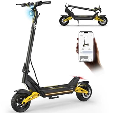 OOTD S10 Trottinette Electrique Adulte, 10" Pneus Tout Terrain Trotinette Électrique avec Batterie 48V 20AH Autonomie 80km, Ecran LCD & Double Amortisseur, Trotinette Adulte Electrique Moteur 1400W