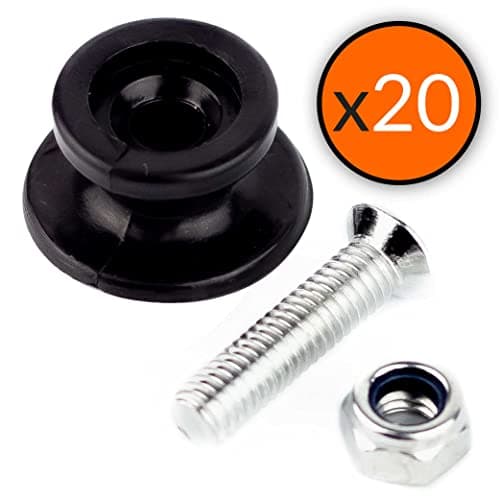 Upgrade4cars 20 Boutons Ronds pour Remorque | Crochets pour Filet de Remorque | Fixation Bâche de pour Remorques | Accessoires Voiture Universel