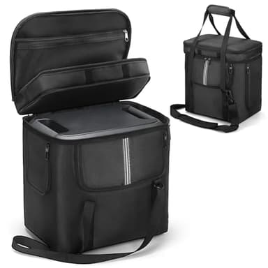 AZURAOKEY Batching Case compatible avec Bluetti Portable Power Station AC180 Case à deux couches Sac de stockage d'alimentation avec bandoulière et poignée pour le câble et accessoires