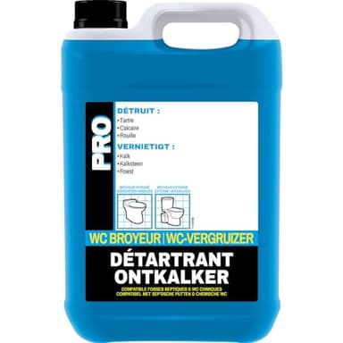 Fuglurant PRO - Détartrant Broyeurs Professionnel, Toilette et Sanitaires, Calcaire - 5 L