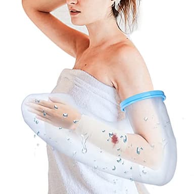SUPERNIGHT Housse de protection étanche pour plâtre de bras pour douche, housse réutilisable pour adulte pour garder la plaie et le bandage au sec, poignets, bras