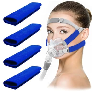4 Pcs Housses de Sangle CPAP Universel Coussinets Faciaux CPAP Coussinets de Confort pour Sangle Sangle Apnée du Sommeil Masque CPAP Support