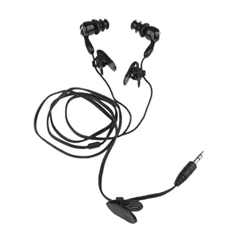 MagiDeal Ecouteur Etanche Natation Intra-auriculaire Casque Sport Audio Jack 3.5mm pour MP3 Radio iPod (Noir)