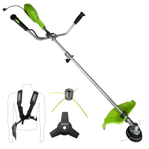 Débroussailleuse électrique 1400W - 2en1 - Coupe-bordure - Tête double fil - Tête universelle alu - lame 3 dents